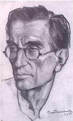 Panaït Istrati op spotprent (lijst optie, Lithos), Antiek en Kunst, Verzenden