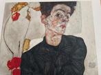 Egon Schiele (1890-1918), after - Blondes Mädchen mit grünen, Antiek en Kunst