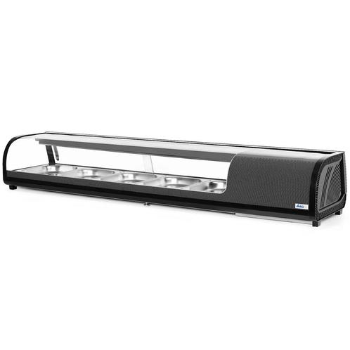 Sushivitrine | Zwart | 5x 1/2 GN | 0°C/+12°C | Statisch | 1, Zakelijke goederen, Horeca | Keukenapparatuur, Nieuw in verpakking