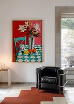 E. García - EL MANTEL DE CUADROS AZULES XL (NO RESERVE), Antiek en Kunst, Kunst | Schilderijen | Modern