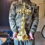 Kaarsenhouder (2) - Verguld brons - Bronzen kandelaars