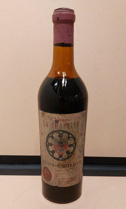 1959 Château La Chapelle - Saint-Émilion - 2 Fles (0,75, Verzamelen, Wijnen