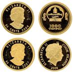 Canada, Mongolië, Cookeilanden. 2004/2008 - Kleine Gouden, Postzegels en Munten, Munten | Europa | Niet-Euromunten