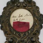 Reliekhouder - Brons, Glas, Textiel - 1940-1950 - Ex Velo -, Antiquités & Art, Antiquités | Livres & Manuscrits