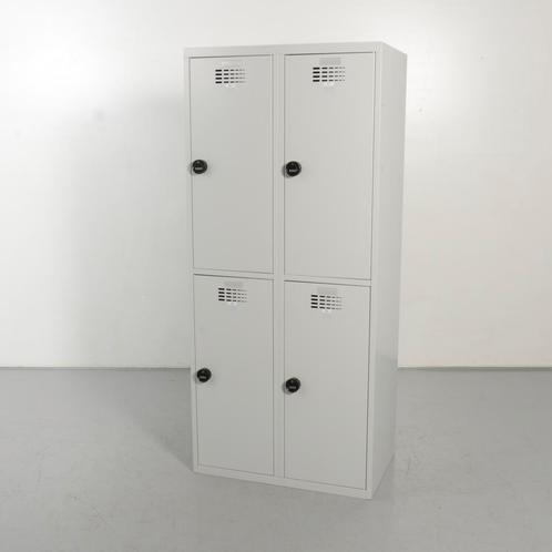 Officenow lockerkast, lichtgrijs, 180 x 80 cm, 4 deuren, Huis en Inrichting, Kasten | Lockerkasten, Gebruikt, Ophalen of Verzenden
