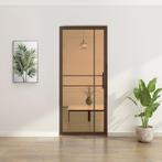 Stalen taatsdeur Brons 6 Vlaks Brons rook glas Luxe design, 80 tot 100 cm, Overige typen, Nieuw, Metaal