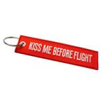 Fako Bijoux® - Sleutelhanger - Kiss Me Before Flight - Rood, Verzamelen, Nieuw, Verzenden