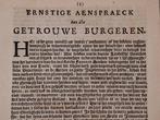 [rampjaar 1672] - Ernstige aenspraeck aen alle burgeren der