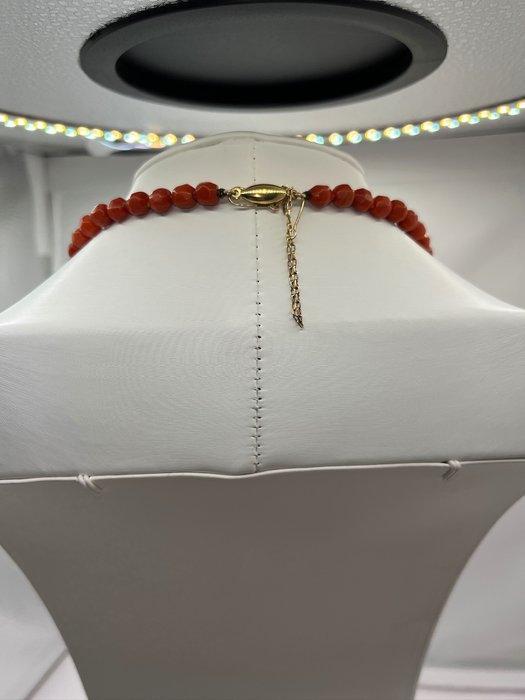 Halsketting - 18 karaat Geel goud Koraal, Handtassen en Accessoires, Kettingen