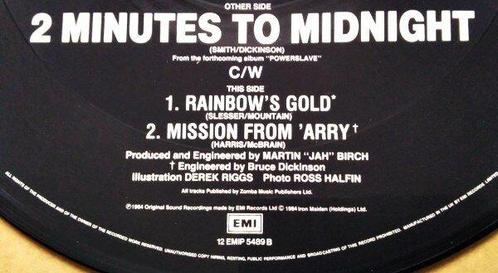 Iron Maiden - 2 Minutes To Midnight / Hard + Harder = Iron, Cd's en Dvd's, Vinyl Singles