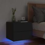 vidaXL Nachtkastje met LEDs wandgemonteerd zwart, Huis en Inrichting, Slaapkamer | Nachtkastjes, Verzenden, Nieuw