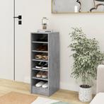 vidaXL Schoenenkast 31,5x35x90 cm bewerkt hout betongrijs, Verzenden, Nieuw