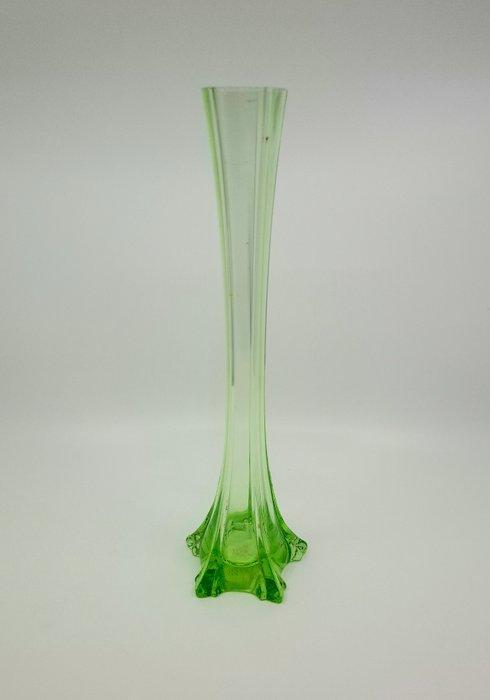 Vaas - Uraniumglas - Soliflore 30,5 cm, Antiek en Kunst, Antiek | Glaswerk en Kristal