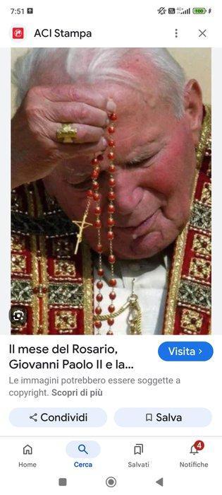 Chapelet - Papa Jean-Paul II Don de laudience privée semi, Antiek en Kunst, Antiek | Boeken en Manuscripten