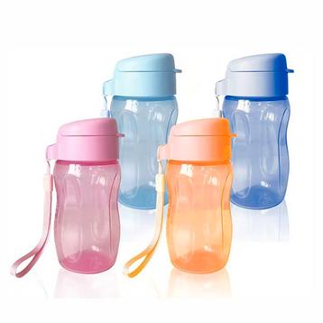 Tupperware Flesjes 310 ml (4) BlauwGroenOranjePaarsRoze, Verzenden
