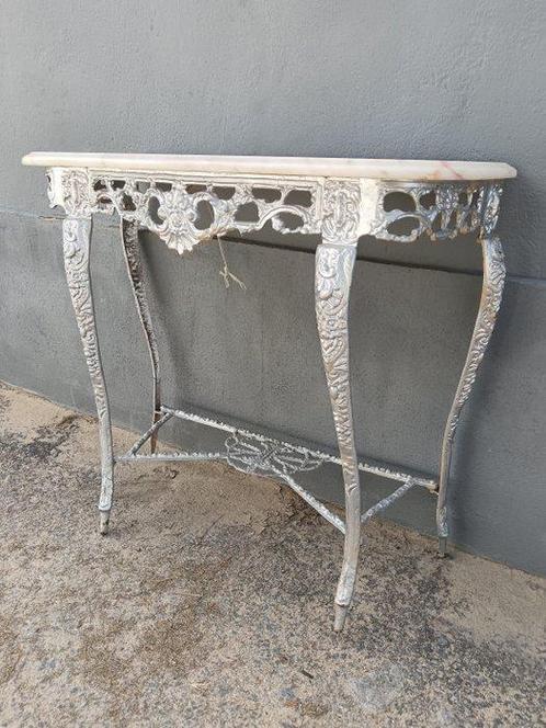 Wandtafel - Brons, Marmer - Bronzen console, Antiek en Kunst, Antiek | Overige Antiek