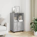 vidaXL Rolkast 55x40x91 cm bewerkt hout grijs sonoma, Huis en Inrichting, Kasten | Dressoirs, Verzenden, Nieuw