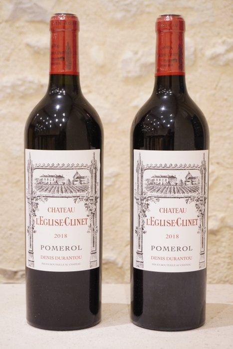 2018 Château LEglise Clinet - Pomerol - 2 Flessen (0.75, Collections, Vins