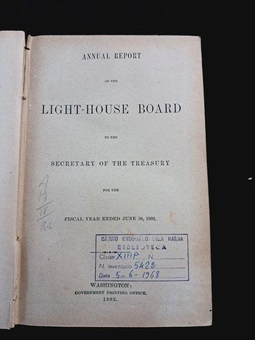 Secretary of the Treasury - Annual Report of the Light-House, Antiek en Kunst, Antiek | Boeken en Manuscripten