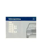 1986 MERCEDES BENZ 190 INSTRUCTIEBOEKJE DUITS, Ophalen of Verzenden