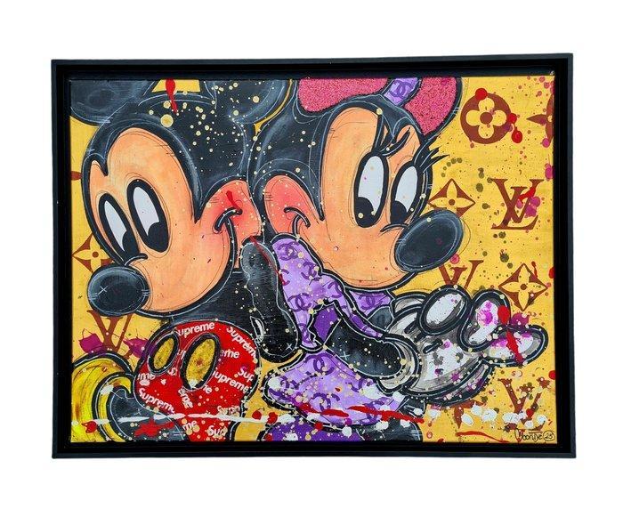 Moontje - Mickey  Minnie Louis Vuitton edition., Antiek en Kunst, Kunst | Schilderijen | Modern