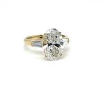 Ring - 14 karaat Geel goud - 5.05ct. tw. Diamant (Lab-grown), Handtassen en Accessoires, Ringen, Nieuw