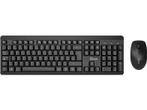 Qware - Draadloos toetsenbord + muis - Azerty - Zwart, Computers en Software, Toetsenborden, Verzenden, Qware, Draadloos, Nieuw
