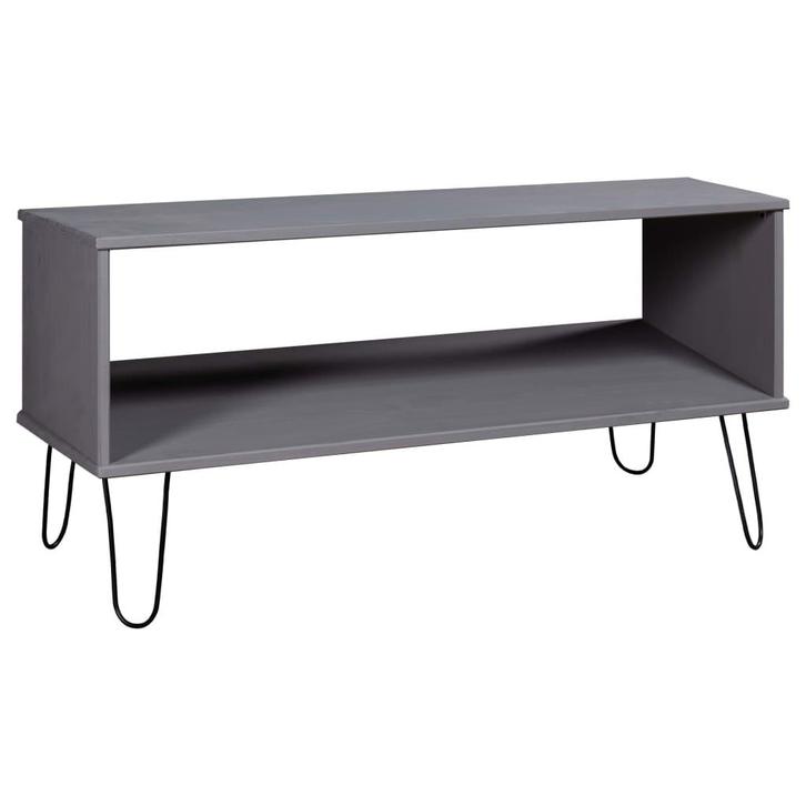 vidaXL Salontafel New York massief grenenhout grijs, Huis en Inrichting, Tafels | Salontafels, Nieuw, Verzenden