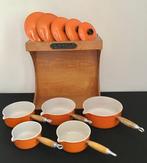 Le Creuset - Kookpan (11) - Set van 5 vintage kookpannen met