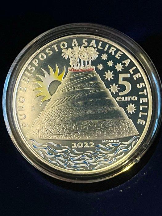 Italië. 5 Euro 2022 Dante Alighieri - Purgatorio (Zonder, Postzegels en Munten, Munten | Europa | Niet-Euromunten