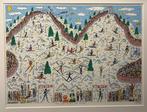 James Rizzi (1950-2011) - Mountains of Fun, original, Antiek en Kunst