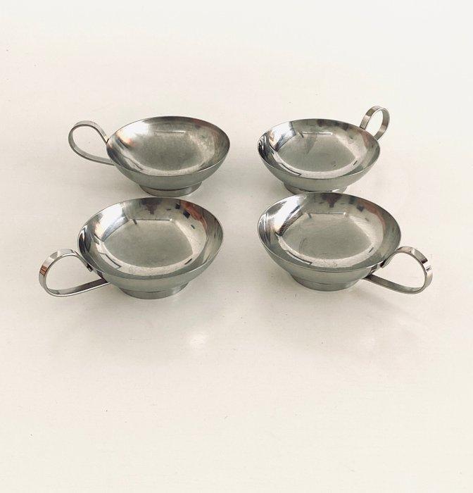 Alessi - Ufficio Tecnico Alessi - Dessertservies (4) - Staal, Antiquités & Art, Antiquités | Meubles | Chaises & Canapés