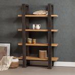Boekenkast Mangohout Turi 120 cm, Huis en Inrichting, 100 tot 150 cm, Nieuw, Industriële meubels, Overige houtsoorten
