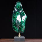 Qualité exceptionnelle - Malachite ocellée - Socle, Antiek en Kunst, Curiosa en Brocante