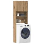 vidaXL Wasmachinekast 64x24x190 cm bewerkt hout artisanaal, Verzenden, Nieuw