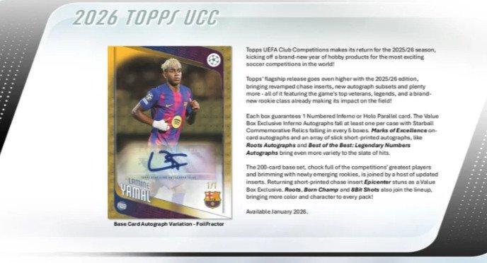 2025/26 Topps UEFA Champions League Lamine Yamal Numbered, Verzamelen, Stickers