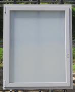 pvc raam , chassis , venster 95 x 118 signaalgrijs MAT glas, Bricolage & Construction, Châssis & Portes coulissantes, Ophalen of Verzenden