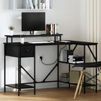 vidaXL Bureau Zwart eiken 120 x 79 x 86.5 cm Bewerkt hout, Huis en Inrichting, Verzenden, Nieuw