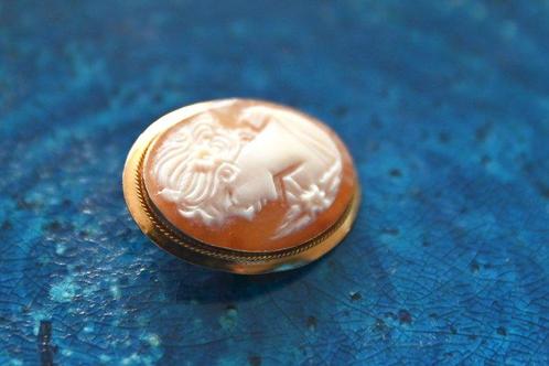 Zonder Minimumprijs - Cameo Geel goud, 18 karaat,, Handtassen en Accessoires, Antieke sieraden