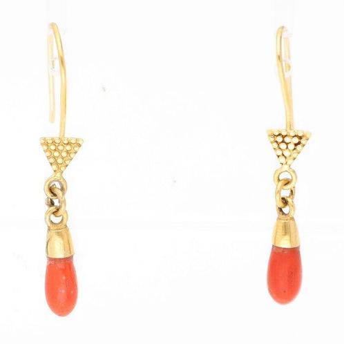 Zonder Minimumprijs - Oorbellen - 14 karaat Geel goud -, Handtassen en Accessoires, Oorbellen