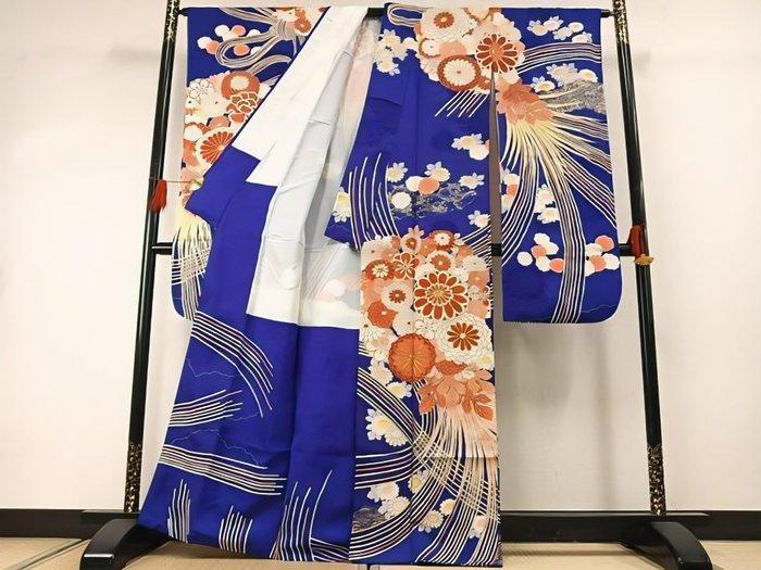 Uitzonderlijk Uitzonderlijk Japans Koningsblauw Zijden, Antiek en Kunst, Antiek | Overige Antiek