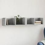 vidaXL Wandkast 99x18x16,5 cm bewerkt hout betongrijs, Huis en Inrichting, Verzenden, Nieuw