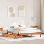 vidaXL Bed met matras massief grenenhout wasbruin 140x190 cm, Huis en Inrichting, Verzenden, Nieuw