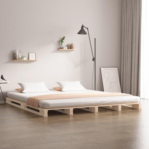vidaXL Palletbed massief grenenhout 160x200 cm, Huis en Inrichting, Slaapkamer | Bedden, Nieuw, Verzenden