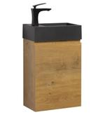 Toiletmeubel Angela 40 x 22 cm Eiken Fonteinmeubel, Doe-het-zelf en Bouw, Verzenden, Nieuw