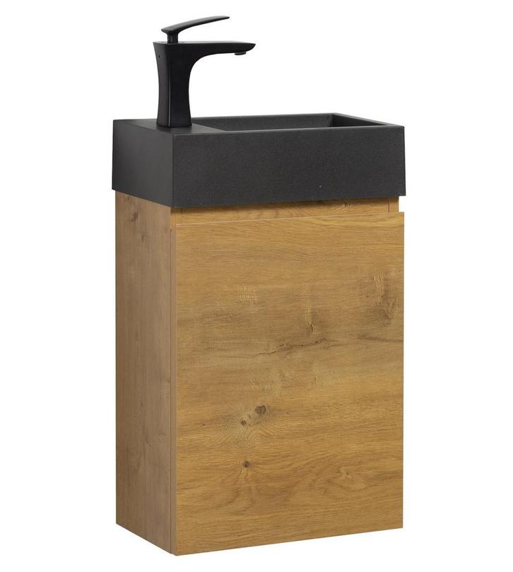 Toiletmeubel Angela 40 x 22 cm Eiken Fonteinmeubel, Doe-het-zelf en Bouw, Sanitair, Nieuw, Verzenden