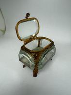 Boîte à bijoux - Laiton - Boîte à bijoux en verre facetté