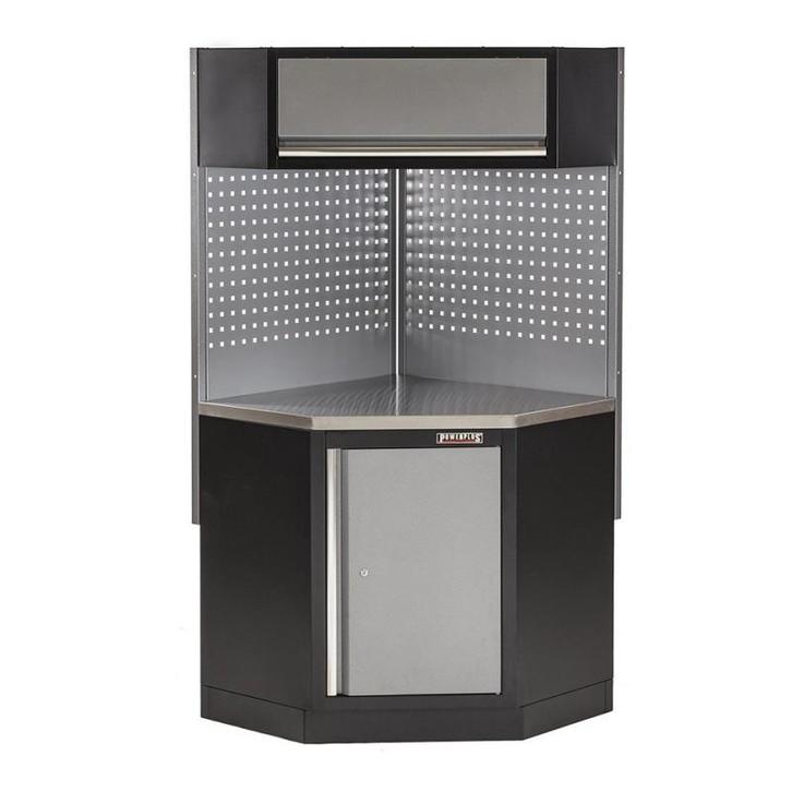 Hoekstuk garageserie met metaal bekleed werkblad,, Doe-het-zelf en Bouw, Werkbanken, Ophalen of Verzenden