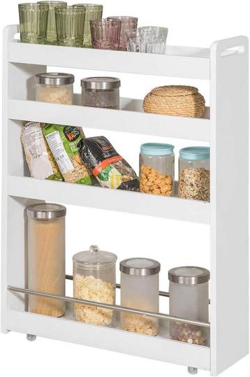 2eChoix | SoBuy Étagère de cuisine 4 niveaux sur roulettes -, Maison & Meubles, Ophalen of Verzenden