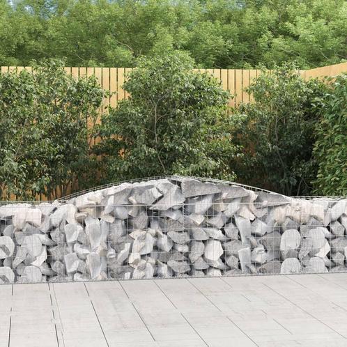 vidaXL Schanskorven 4 st gewelfd 400x50x60/80 cm, Tuin en Terras, Bloempotten, Nieuw, Verzenden